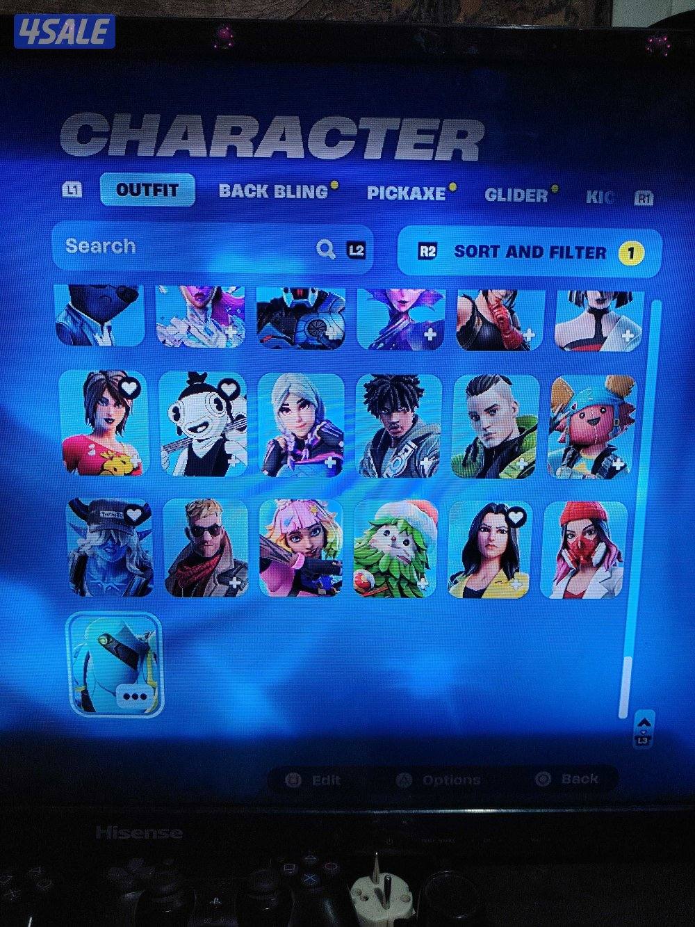 حساب فورت نايت فيه 1600 فيبوكس و 183 سكن و 224 اكس و 148 رقصه ز ترافيس7