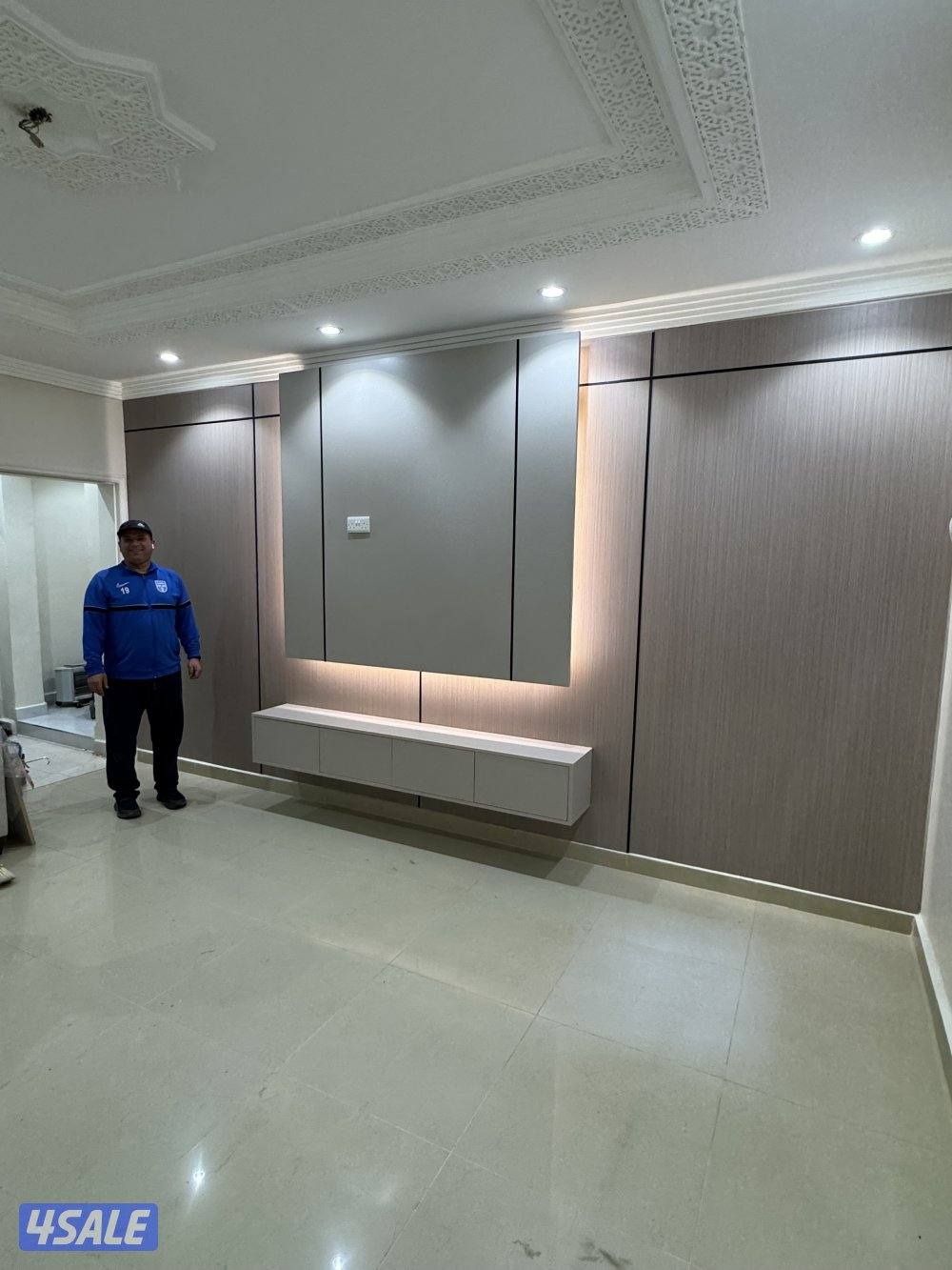 ديكورات خشب طاولات جبس بورد خلفيه تليفزيون بديل  شبورد / بديل خشب7