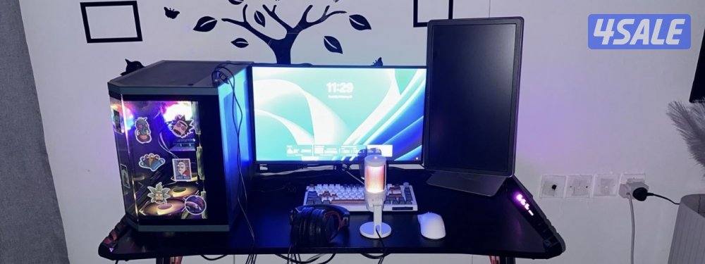 gaming pc 3050 i5.12gen with 2 monitors0