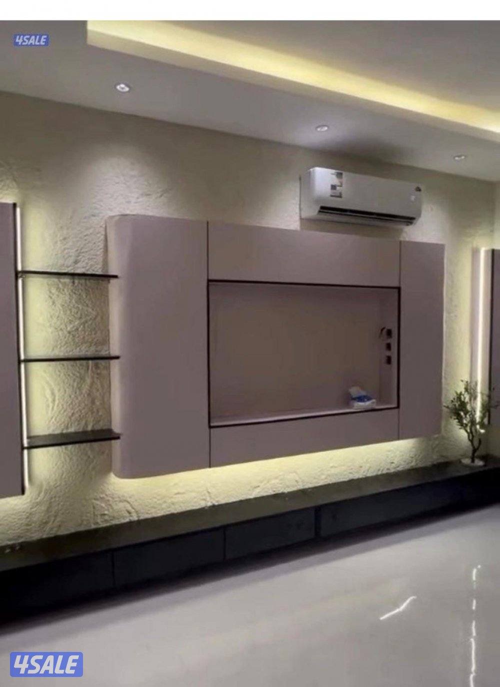 ديكورات خشب جبس امبورد بديل شابرد طولت خلفيات تلفزيون بديل خشب بديل رخ4