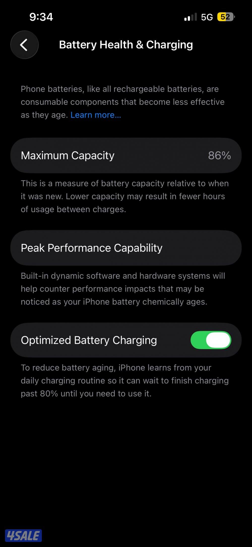 iPhone 13 . 86% battery. 7 months use . From Xcite1