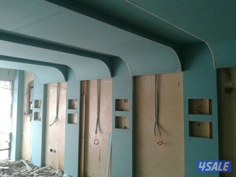 ديكور جبس بورد اسقف قواطع بارتيشن جبس بورد اسمنت بورد اصباغ بديل خشب6