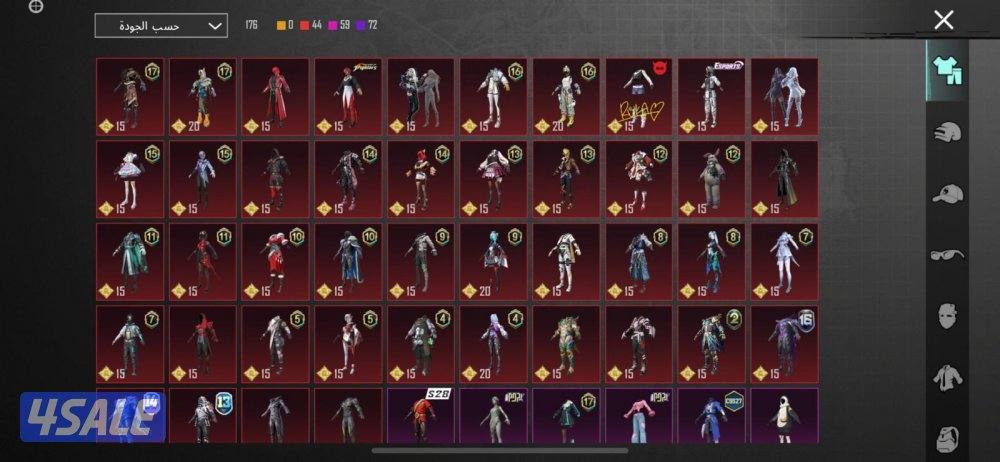 الحساب معبي فيه وشوفه عينكم لفله 74 وتقييمه نجمه 15 فيه اسلوب خرافي وف1