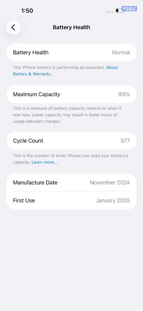 ايفون 16 برو ماكس – 512 جيجا – صحراوي بطارية 93% مستعمل كالجديد11