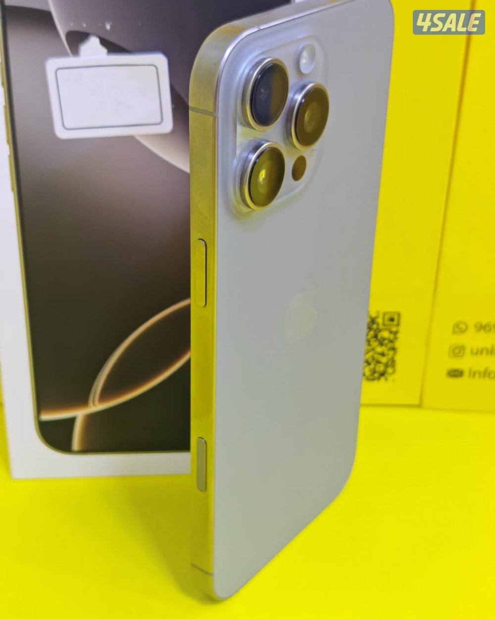 ايفون 16 برو ماكس – 512 جيجا – تيتانيوم طبيعي بطارية 89% مستعمل1