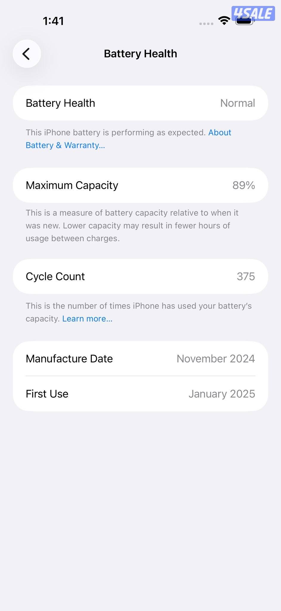 ايفون 16 برو ماكس – 512 جيجا – تيتانيوم طبيعي بطارية 89% مستعمل6