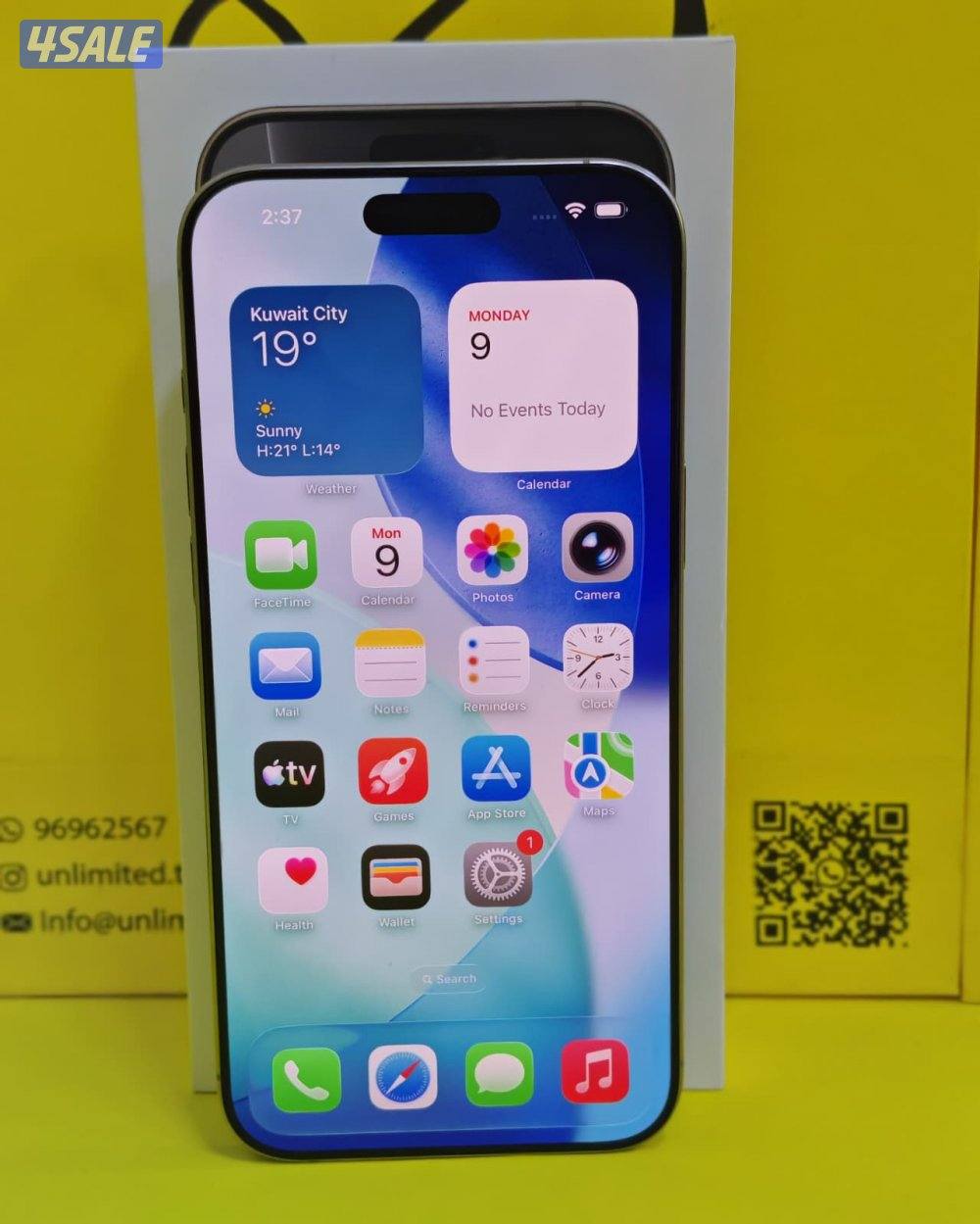 ايفون 16 برو ماكس – 512 جيجا – تيتانيوم طبيعي بطارية 89% مستعمل5