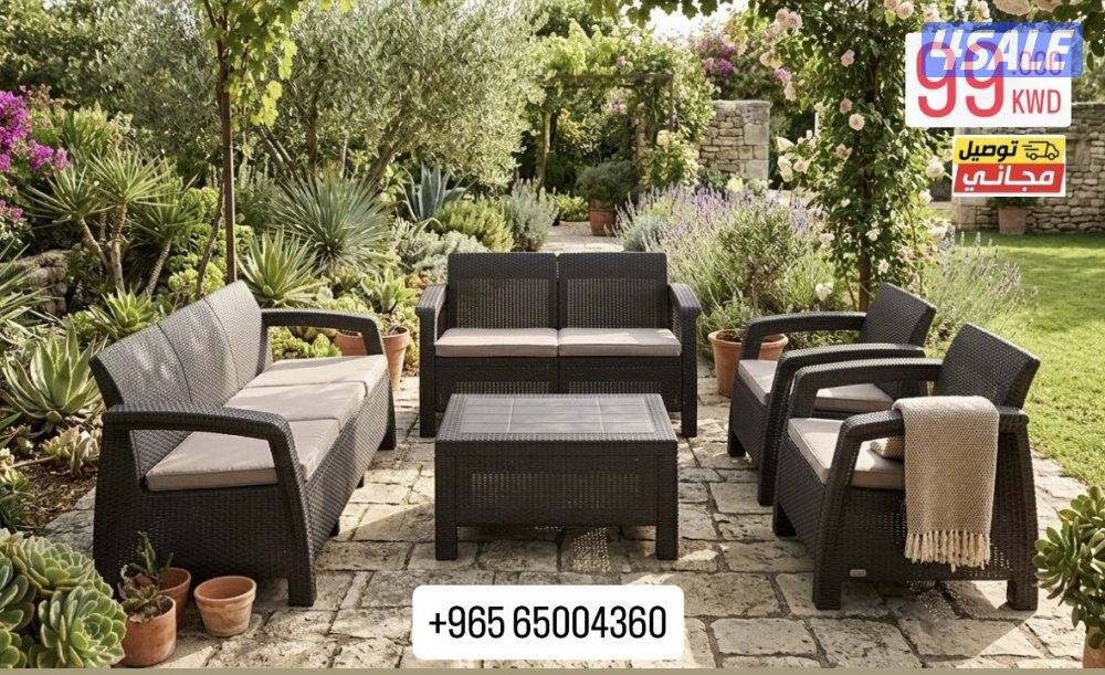 طاولة خارجي مع كراسي توصيل مجاني0