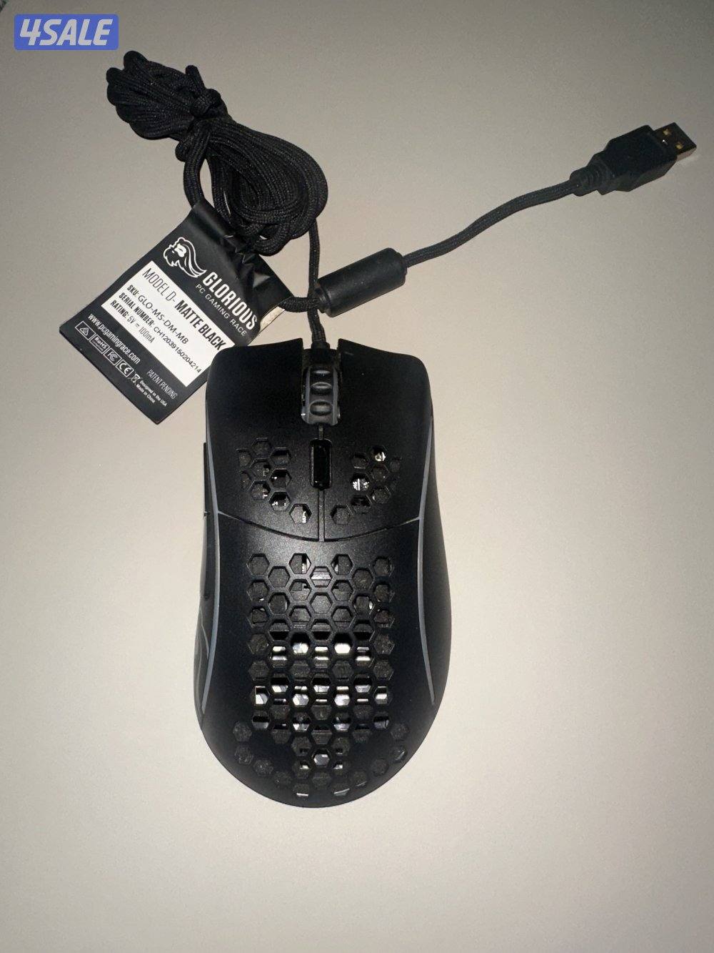 ماوس قيمنق glorious model d matte black خفيف و فيه حساسيه3360 dpi120000