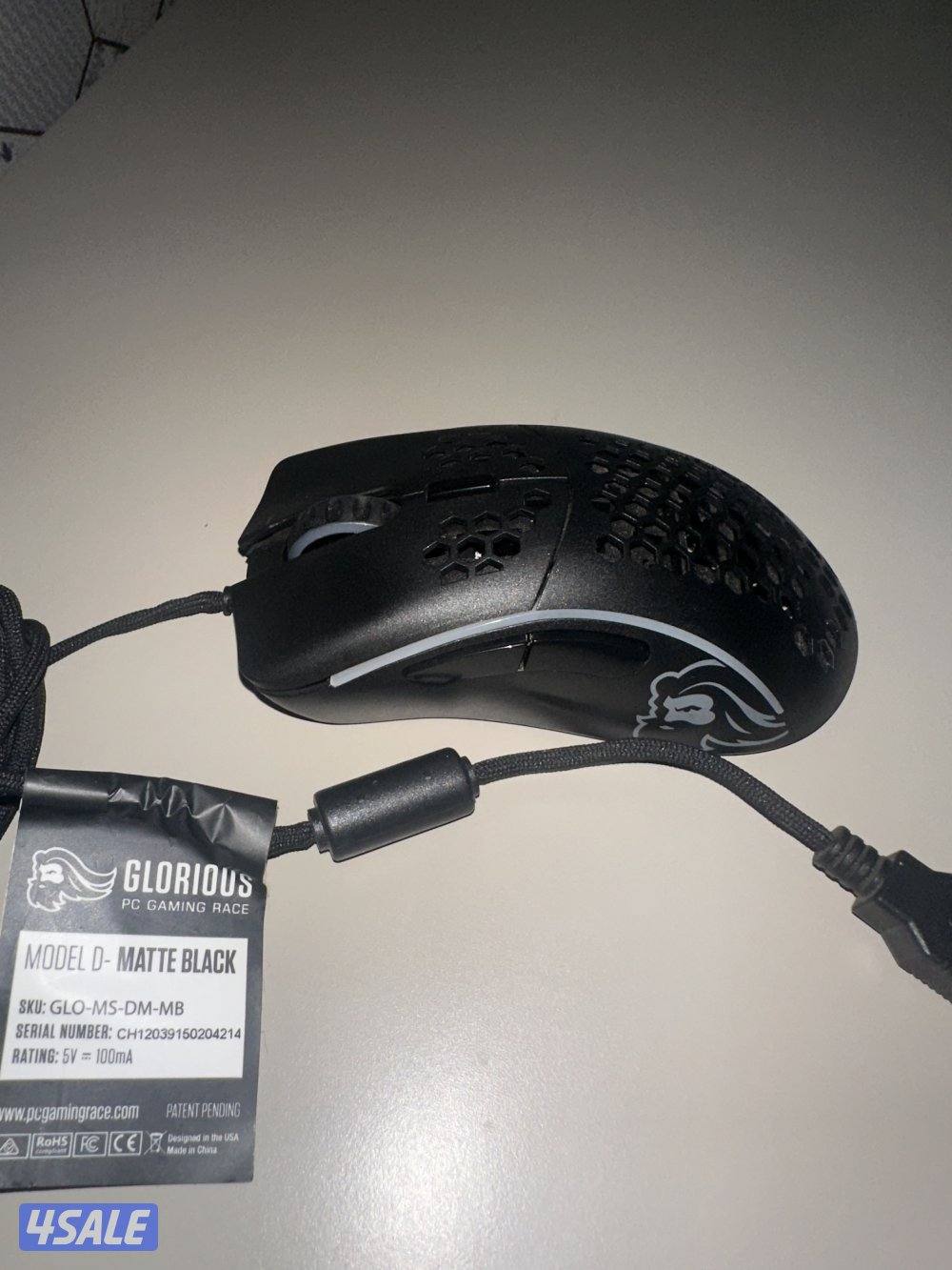 ماوس قيمنق glorious model d matte black خفيف و فيه حساسيه3360 dpi120001