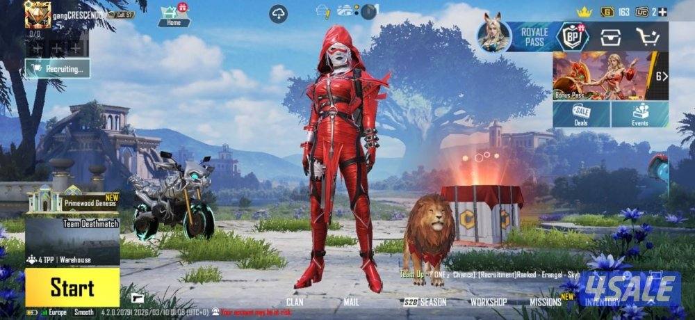 حساب ببجي فيه ثلاث امفورات لسرعة البيع 41 سلاح يتطور الصامل ما اقصر🤩🤩4