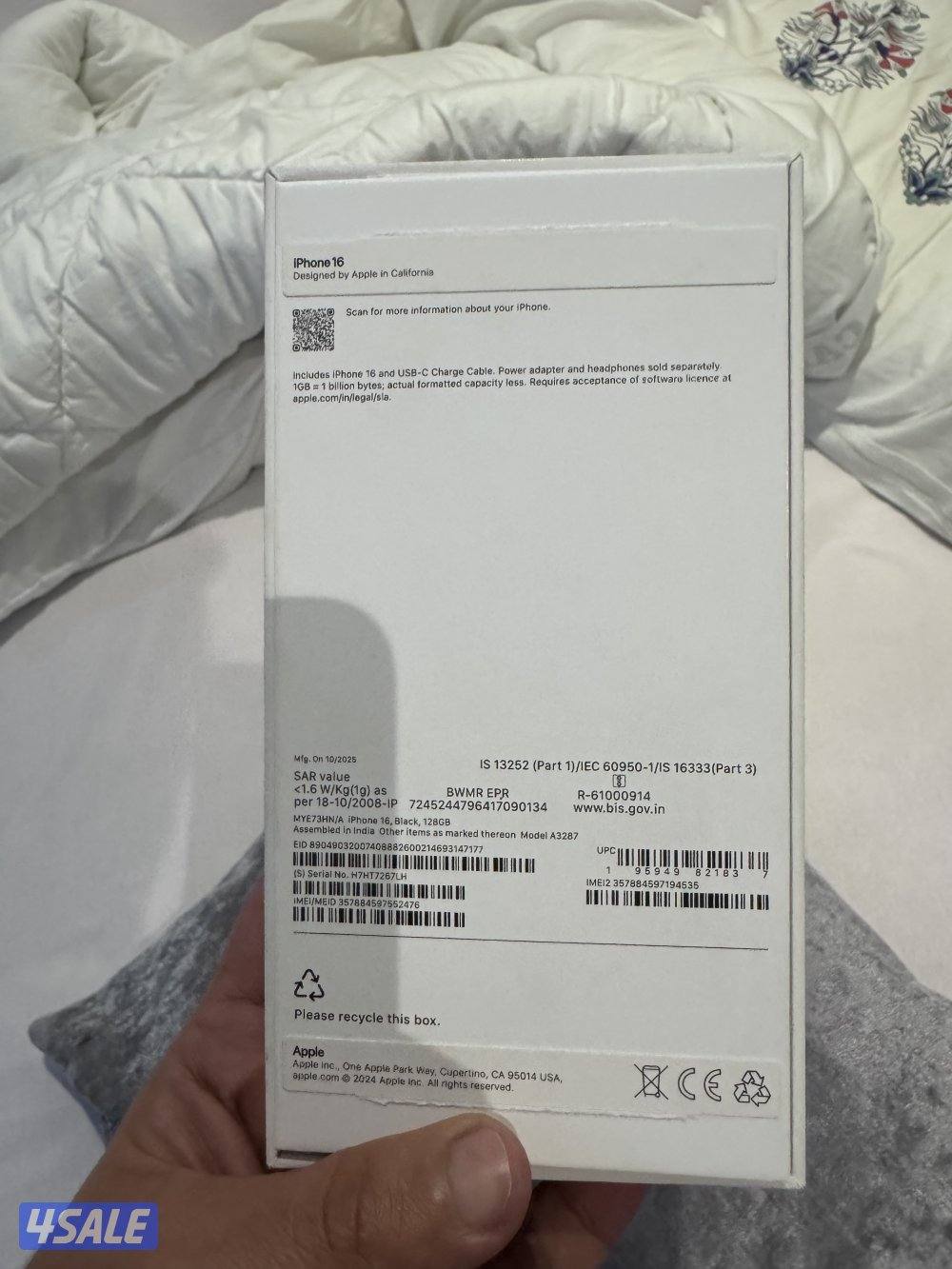 ايفون 16 للحين تحت الكفاله اول استعمال له تاريخ 1 السهر هذا1