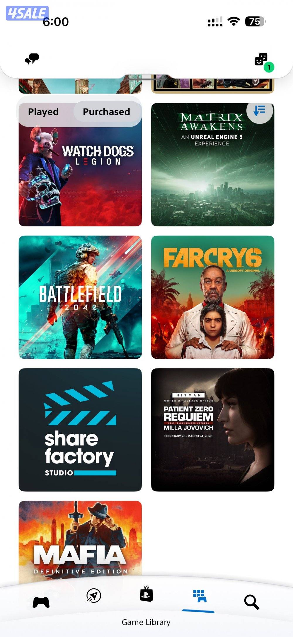 حساب سوني رباعي0