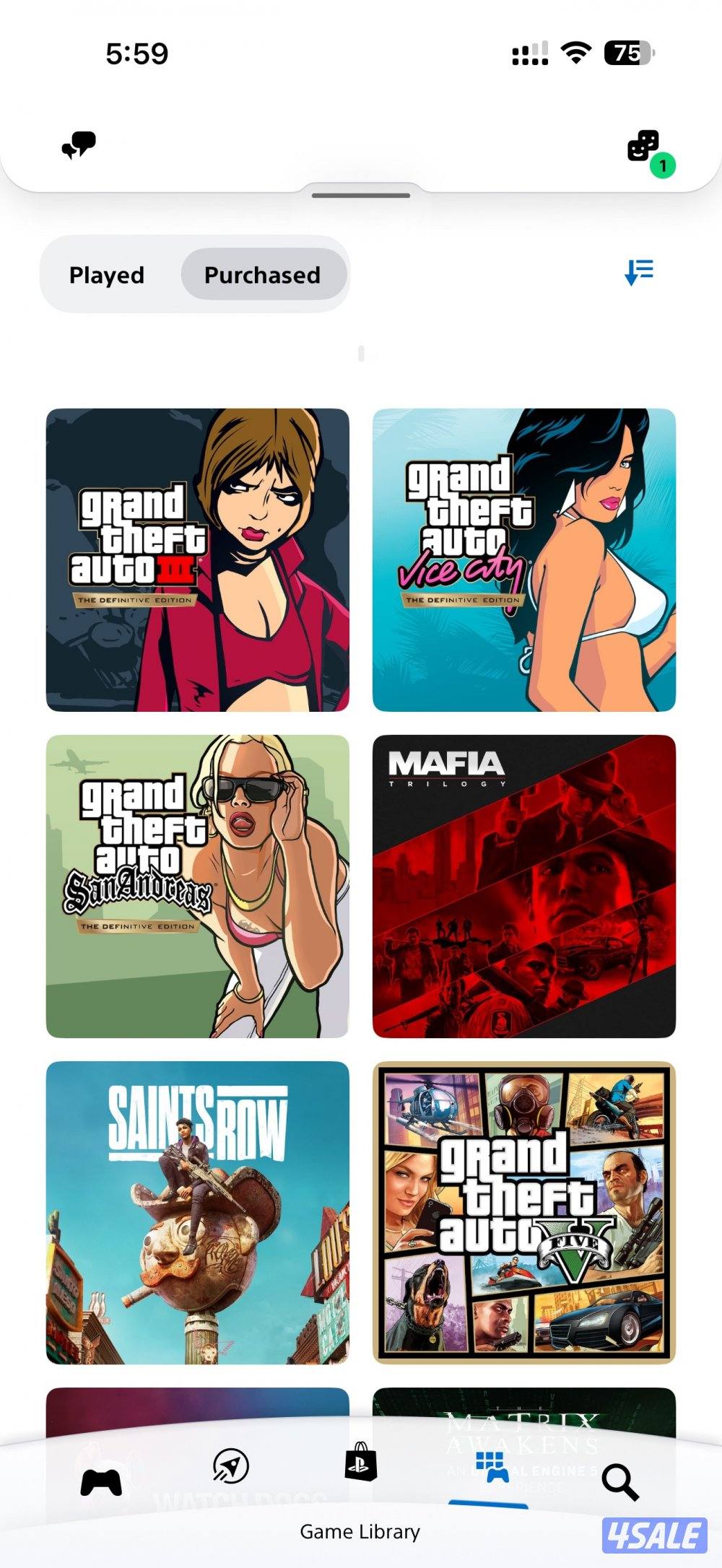 حساب سوني رباعي2