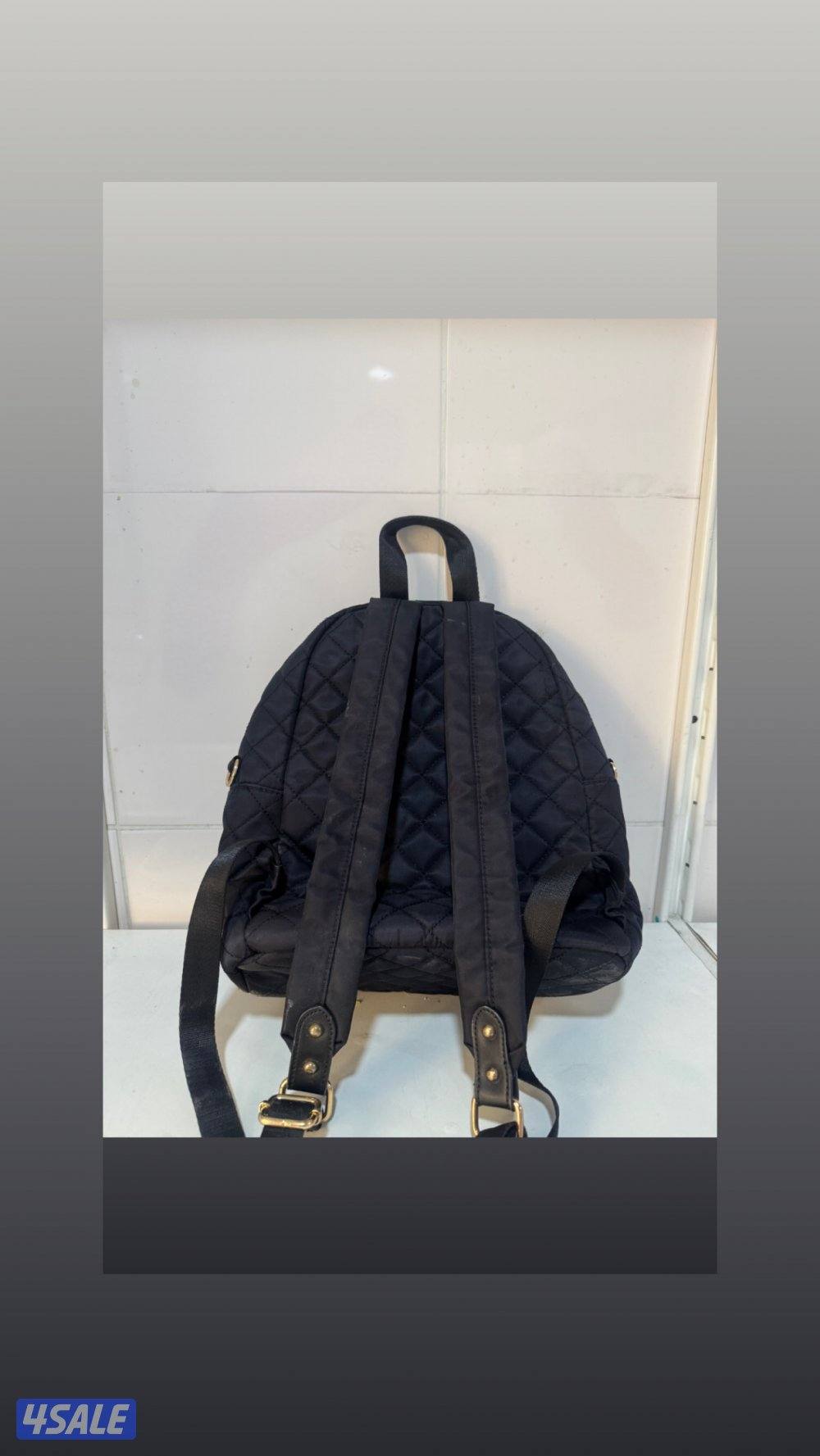 Moschino milano diamond quilt logo backpack1