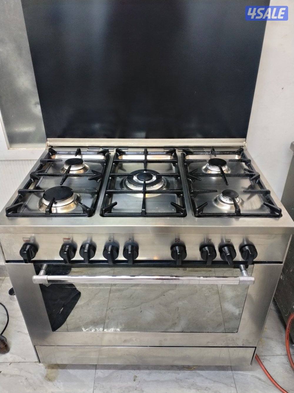 سوبر شيف إيطالي ٩٠ف٦٠ غطاء زجاجي حدايد زهر تقيل نار زرقا وصافيه مفاتيح1