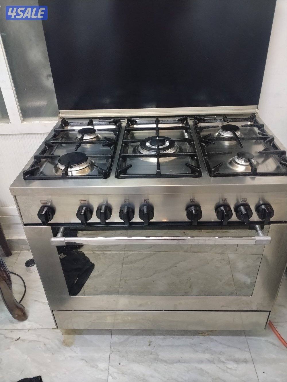 سوبر شيف إيطالي ٩٠ف٦٠ غطاء زجاجي حدايد زهر تقيل نار زرقا وصافيه مفاتيح2