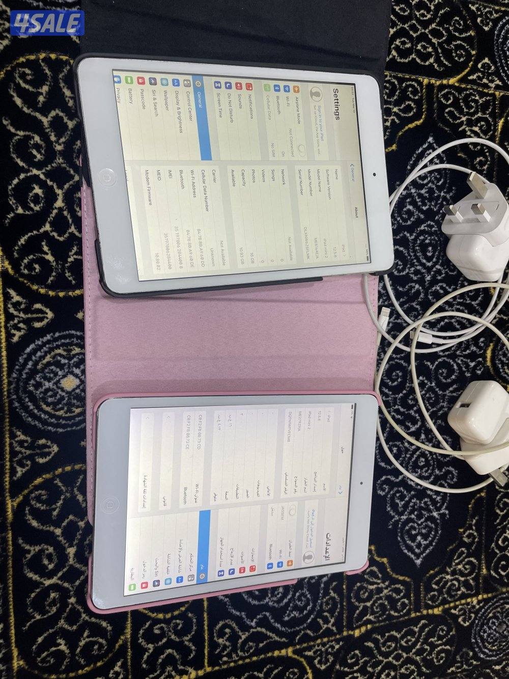 ايبادين ابل ميني  2 شغالين تمام ما فيهم شي مع الشحن والواير وبوك5