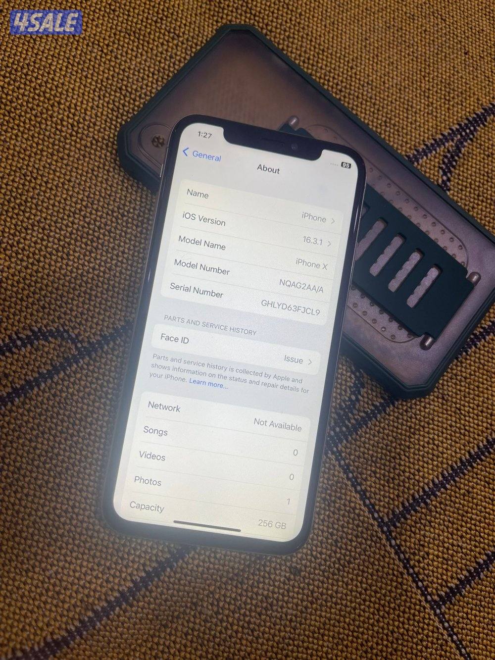 ايفون اكس 256 قيقا بايت شغال تمام مبدل شاشة4