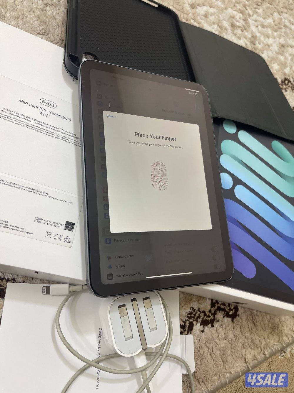 ايباد ابل ميني 6 السادس رمادي 64 قيقا شغال زين مع الشحن والكرتون4