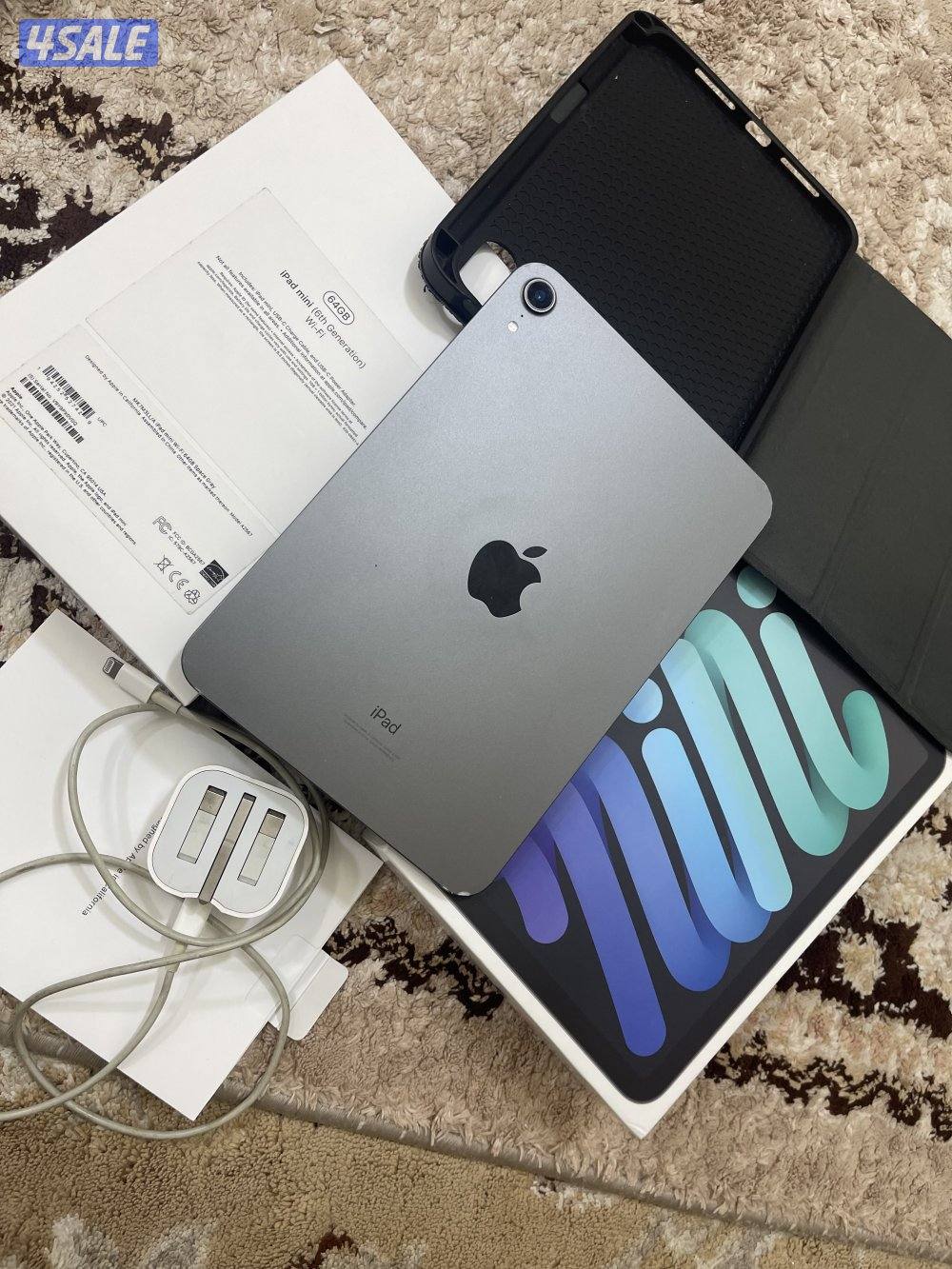 ايباد ابل ميني 6 السادس رمادي 64 قيقا شغال زين مع الشحن والكرتون5