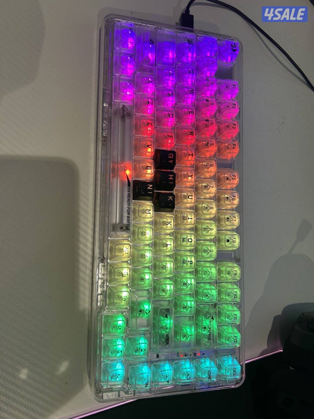 RED DRAGON K649CT-RGB-PRO WIRELESS BLUETOOTH CRYSTAL 75% GASKET MECHAN1