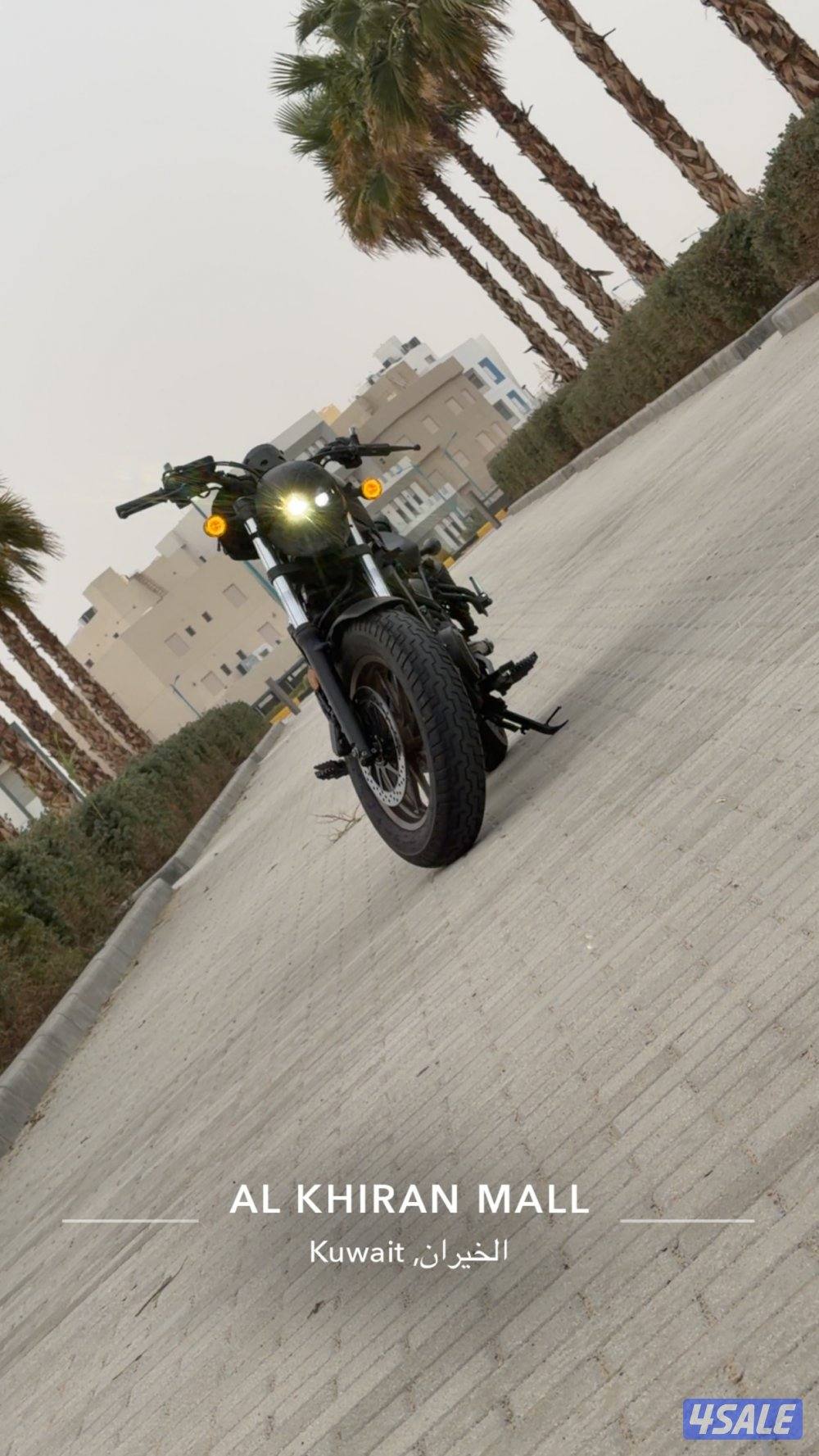 للبيع سيكل هوندا ريبل كوستم  موديل ٢٠٢٤ اسود مطفي وكالة المالك الاول3