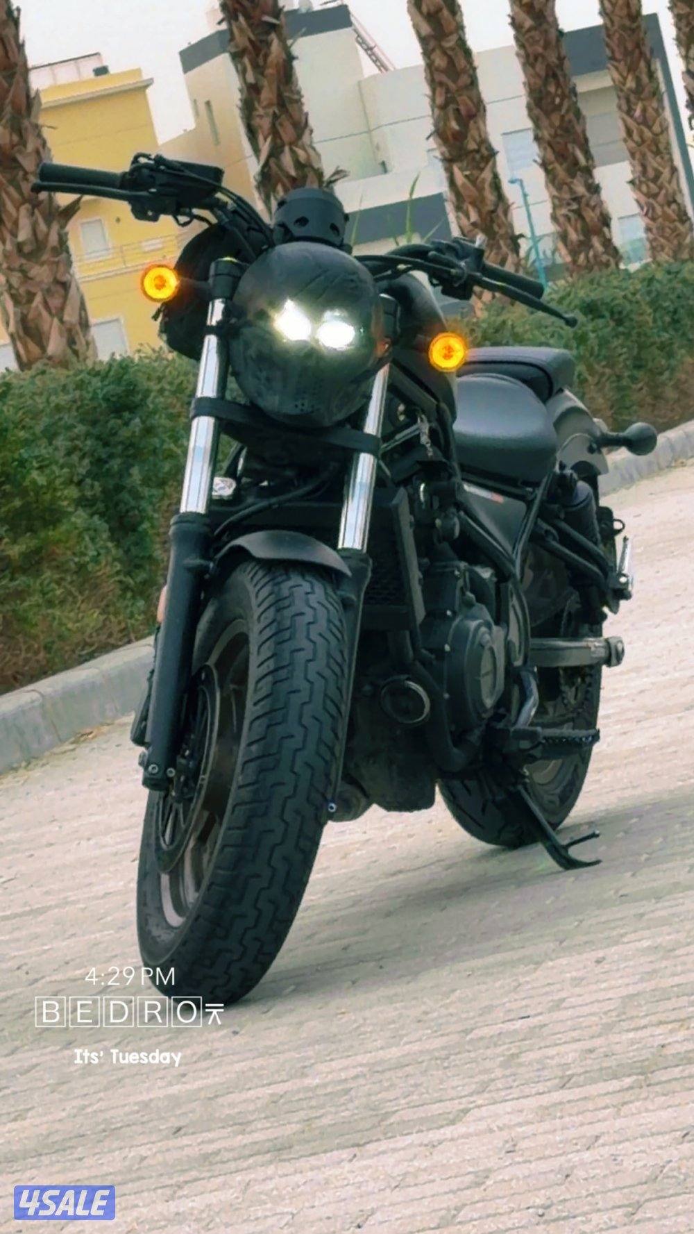 للبيع سيكل هوندا ريبل كوستم  موديل ٢٠٢٤ اسود مطفي وكالة المالك الاول4