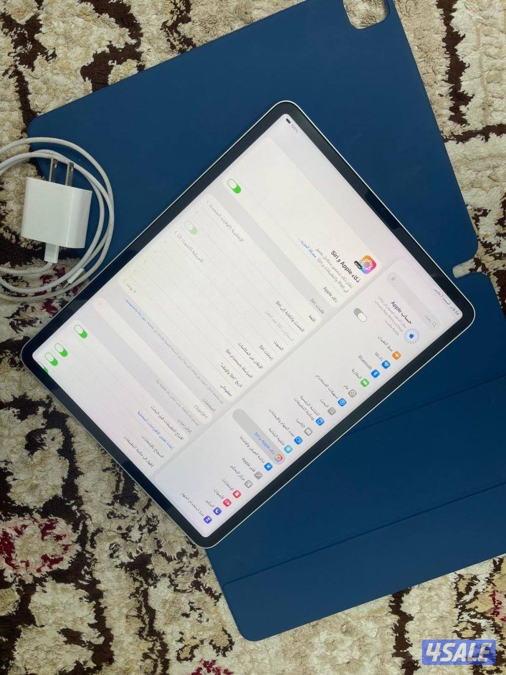 ايباد ابل برو 12.9 انش 256 قيقا الخامس ام ون معالج m1 واي فاي 5g نظيف4