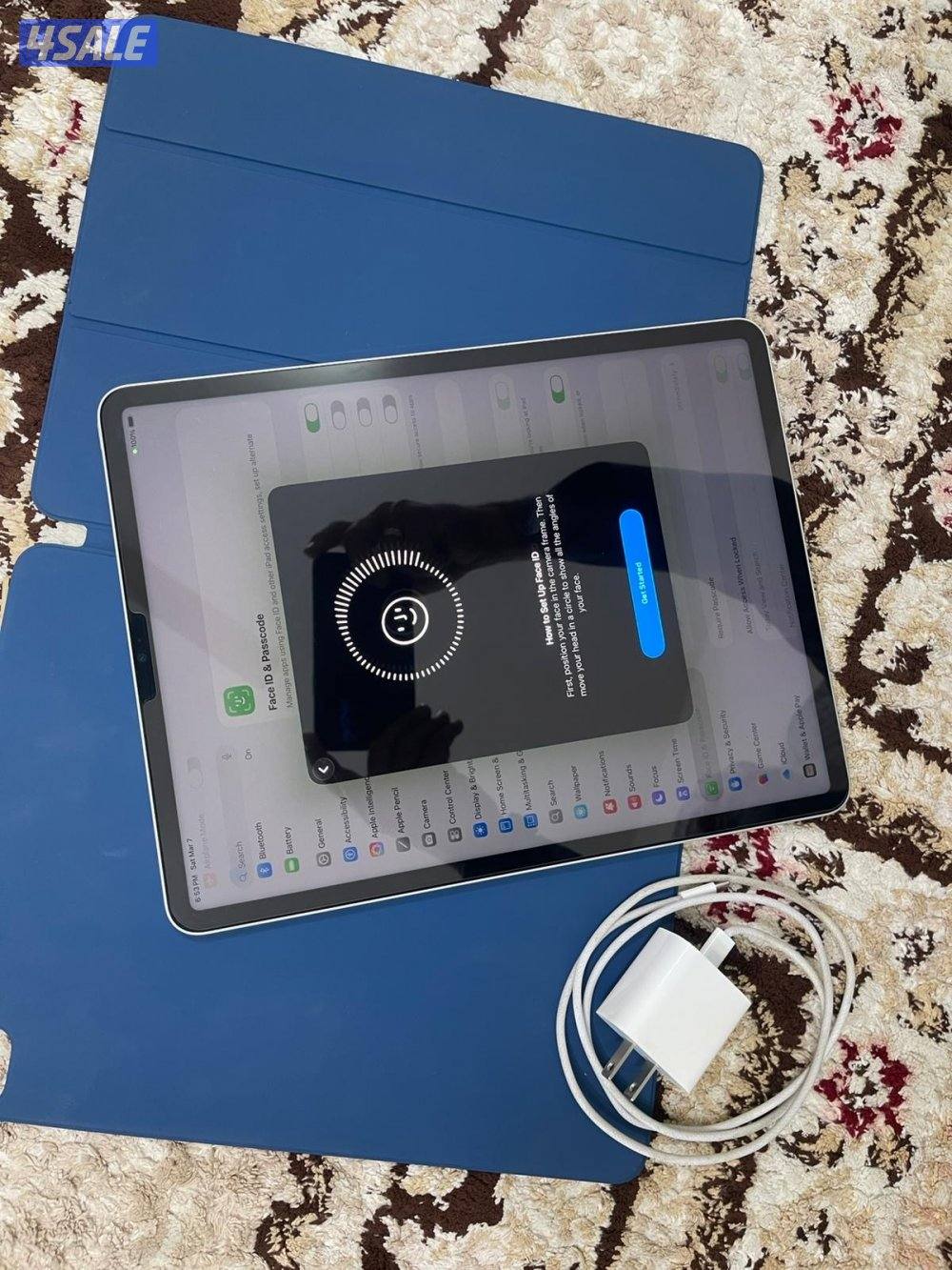 ايباد ابل برو 12.9 انش 256 قيقا الخامس ام ون معالج m1 واي فاي 5g نظيف5