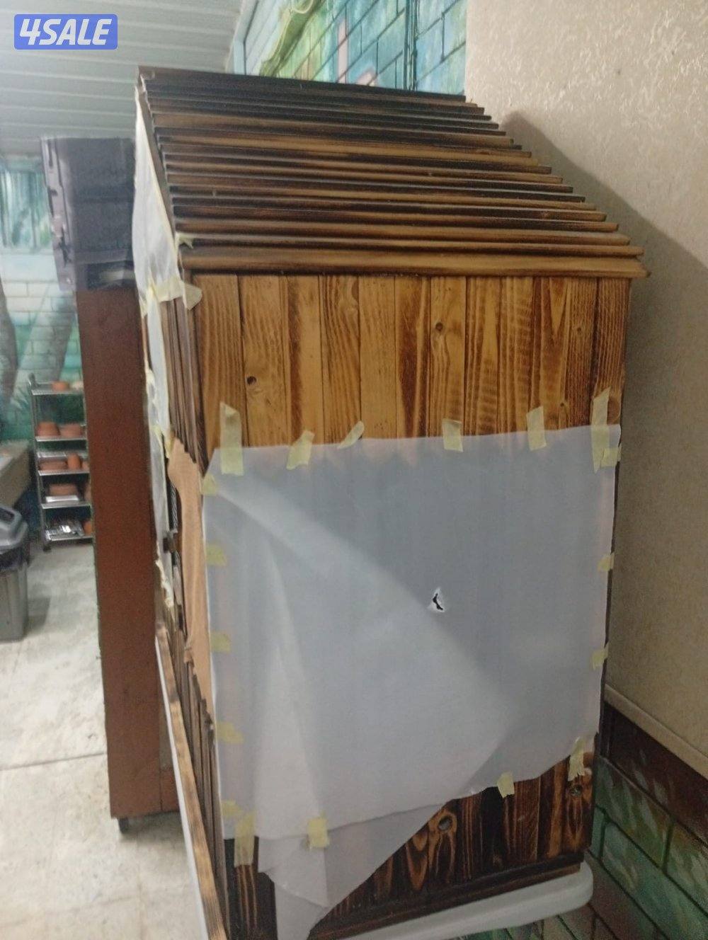 للبيع قفص  تفصال  كبير خشب يصلح لجميع الطيور والسناجب معاه صينية تتظيف5