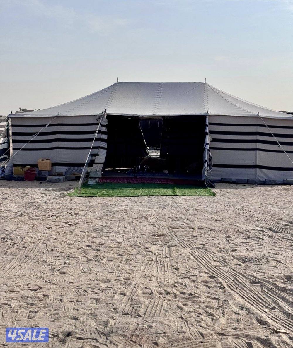 للبيع خيمة بيت شعر تركي جديدة مقاس ٩ في ٦ عامود0