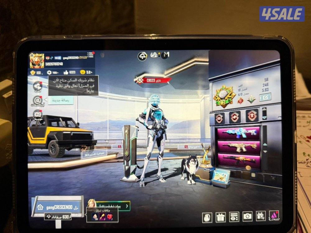 حساب ببجي لسرعة البيع فيه ٤١ سلاح يتطور من ضمنهم ثلاث امفور حساب لقطه0