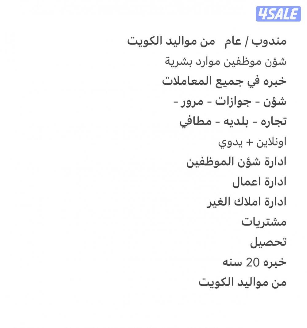 مندوب عام يطلب عمل0