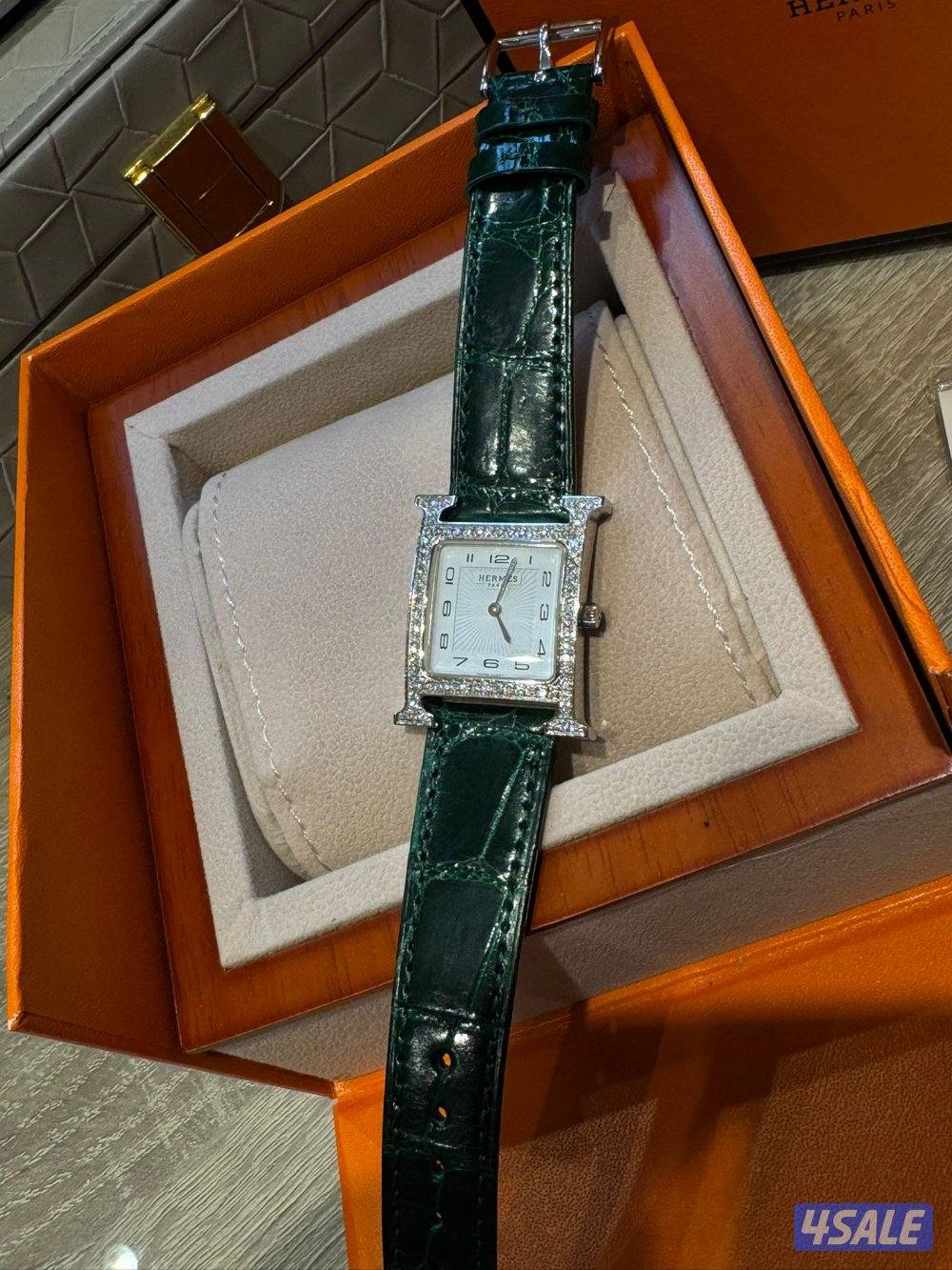 للبيع ساعه هيرمز الماس نسائيه أصليه3