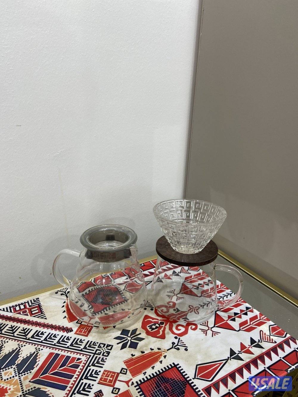 عدة قهوه v60 كاملة مع مطحنه كهربائية وجنطة1