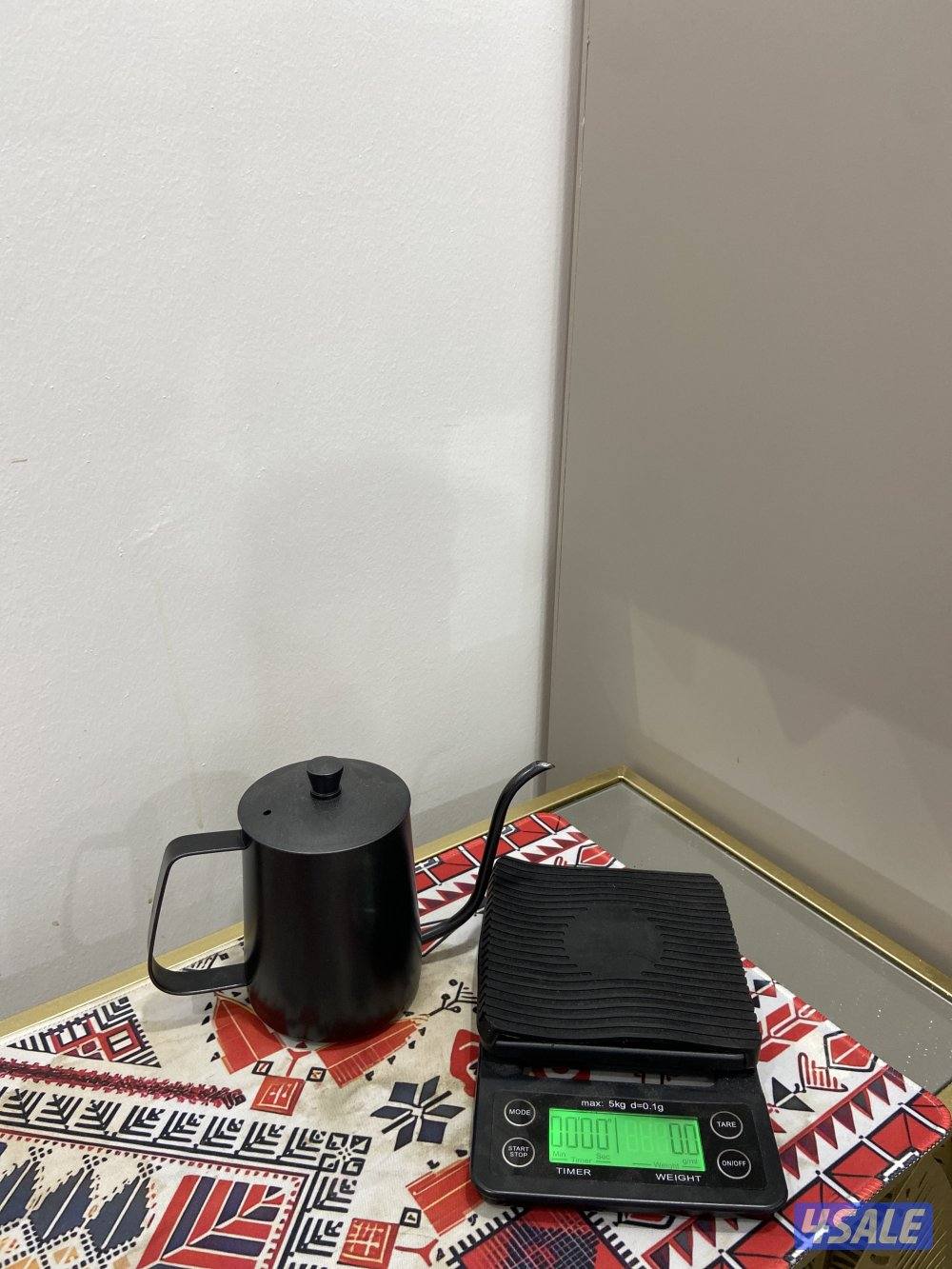 عدة قهوه v60 كاملة مع مطحنه كهربائية وجنطة3