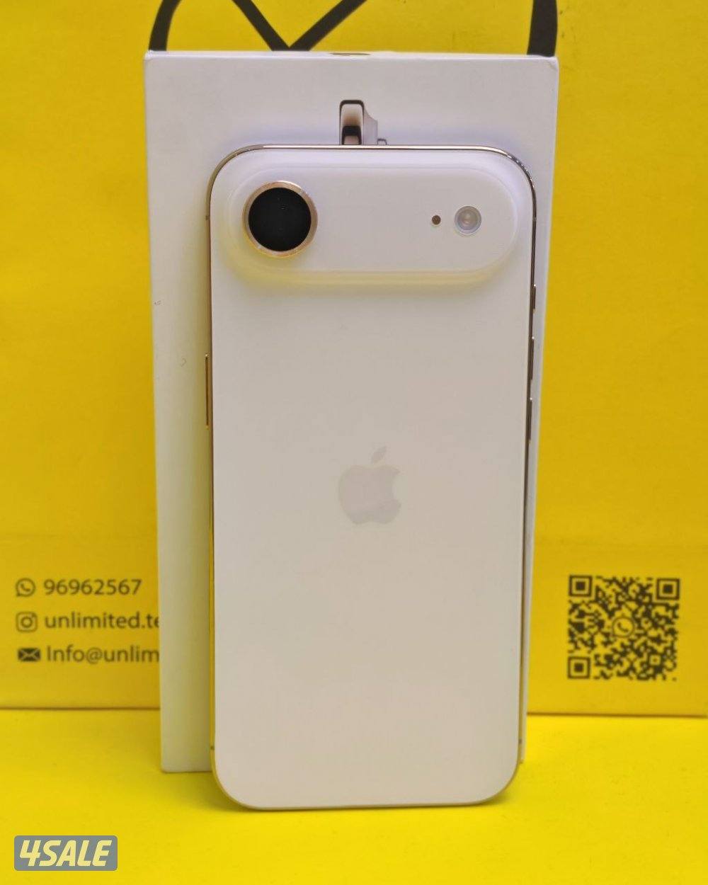 ايفون 17 اير – 512 جيجا – ذهبي فاتح  نسبة البطارية 100% مستعمل كالجديد0