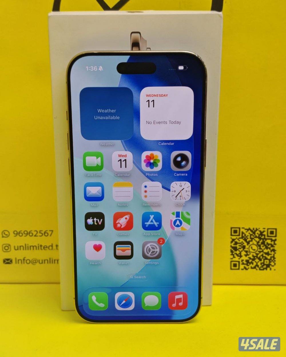 ايفون 17 اير – 512 جيجا – ذهبي فاتح  نسبة البطارية 100% مستعمل كالجديد4