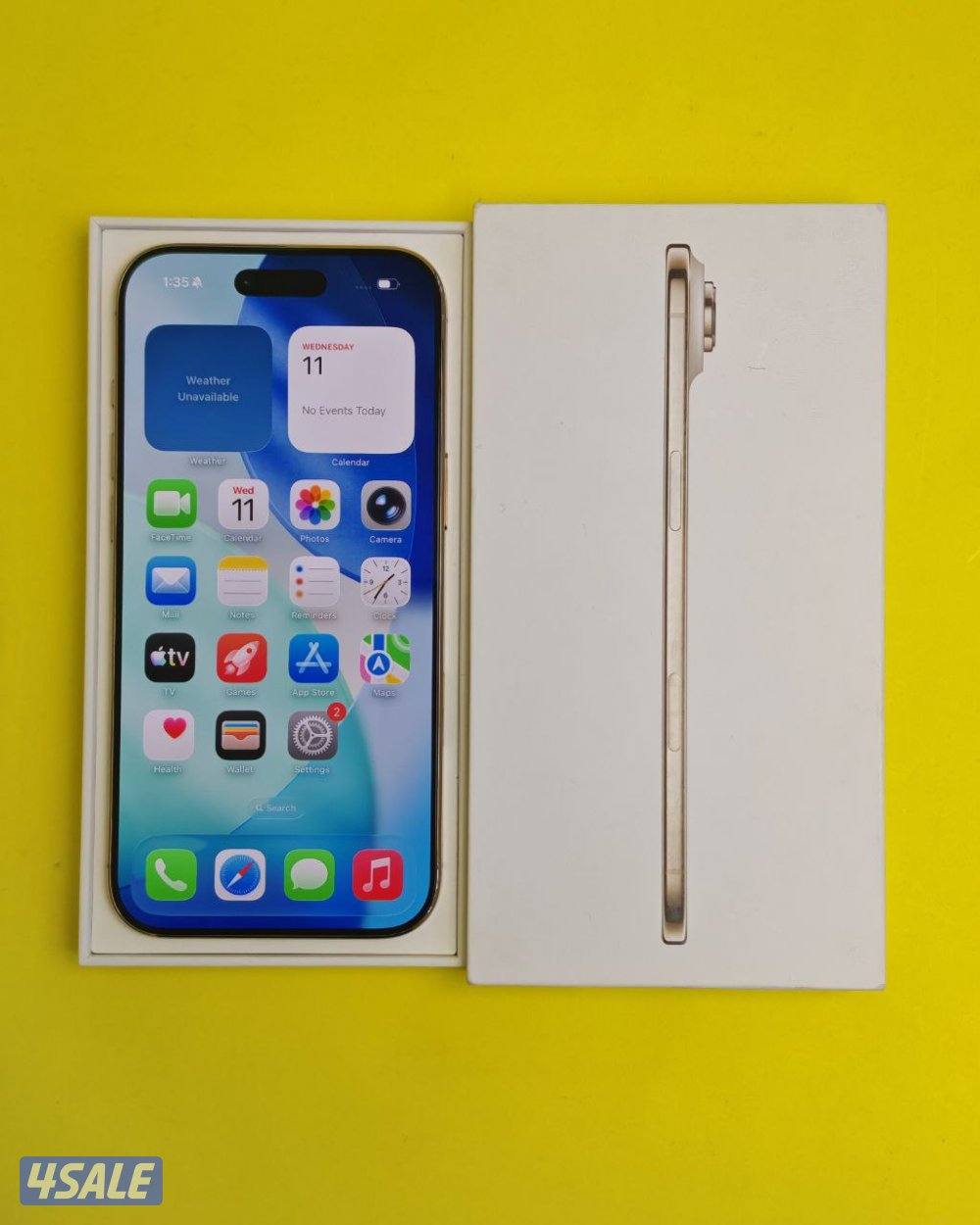 ايفون 17 اير – 512 جيجا – ذهبي فاتح  نسبة البطارية 100% مستعمل كالجديد3