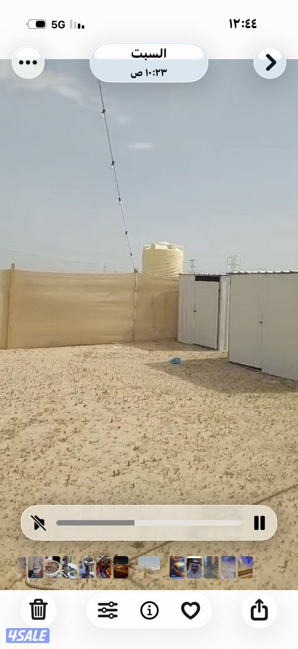 للبيع مخيم كامل الخيام صباحية ١٢/٥ و ٤/٦  مع خزان ماء جديد وبرج والاث2