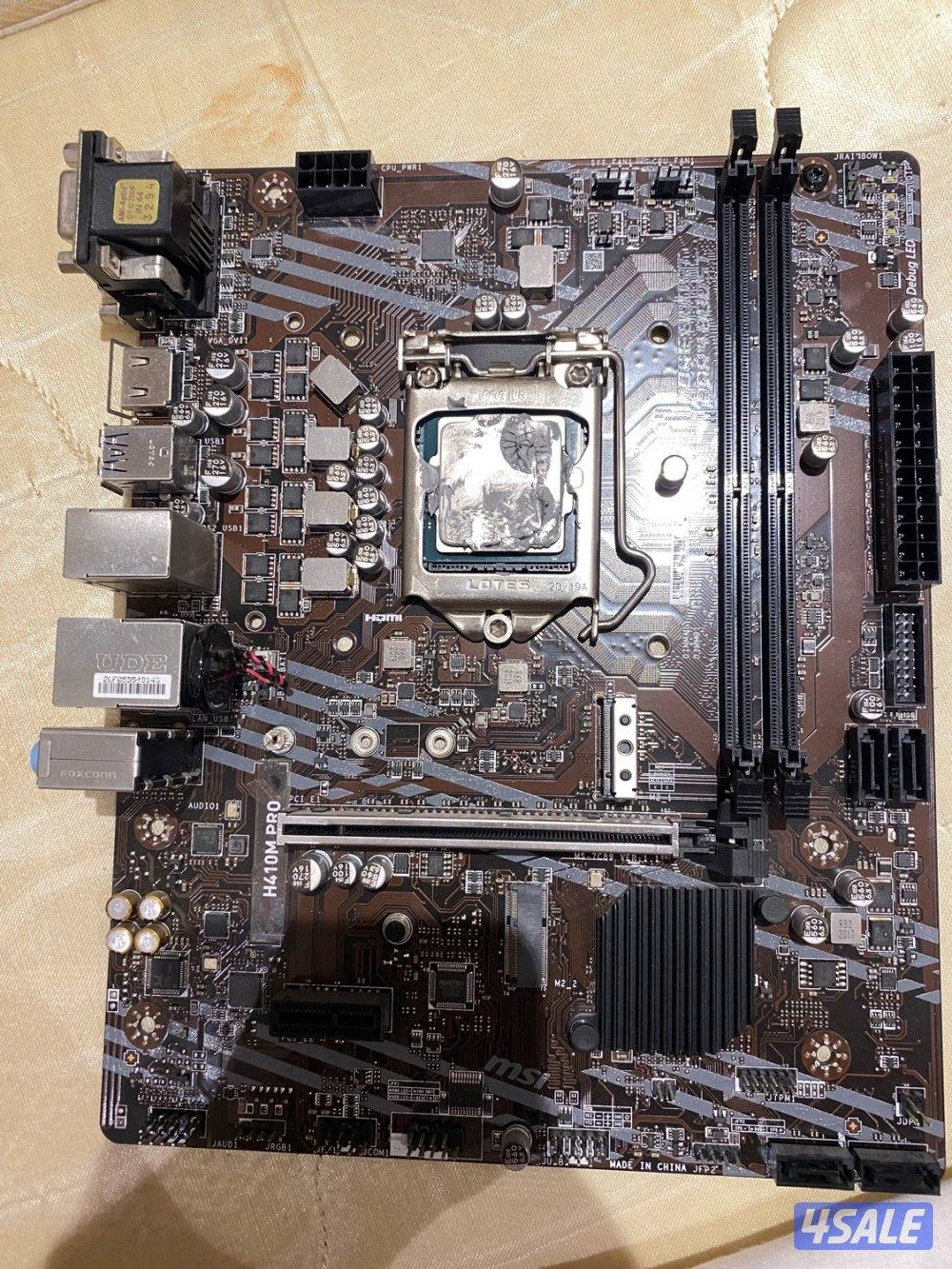 للبيع كرت شاشه و معالج وحبتين رام6