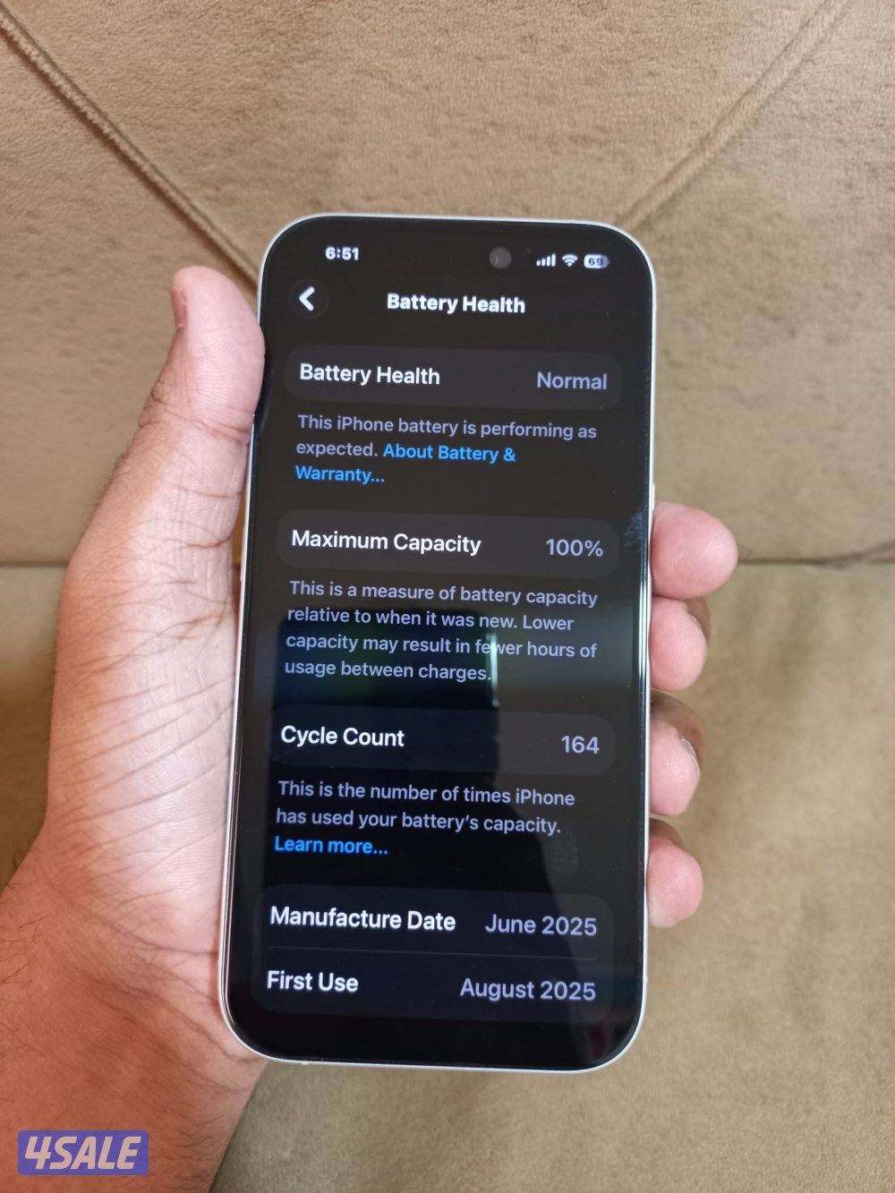 iPhone 16 White 128GB In New Condition 100% battery health8