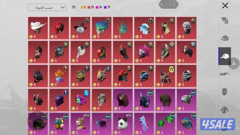 حساب ببجي فيه 90 مثك و 18 سلاح يتطور  مصروف عليه 100 الف شده  في مطافي5