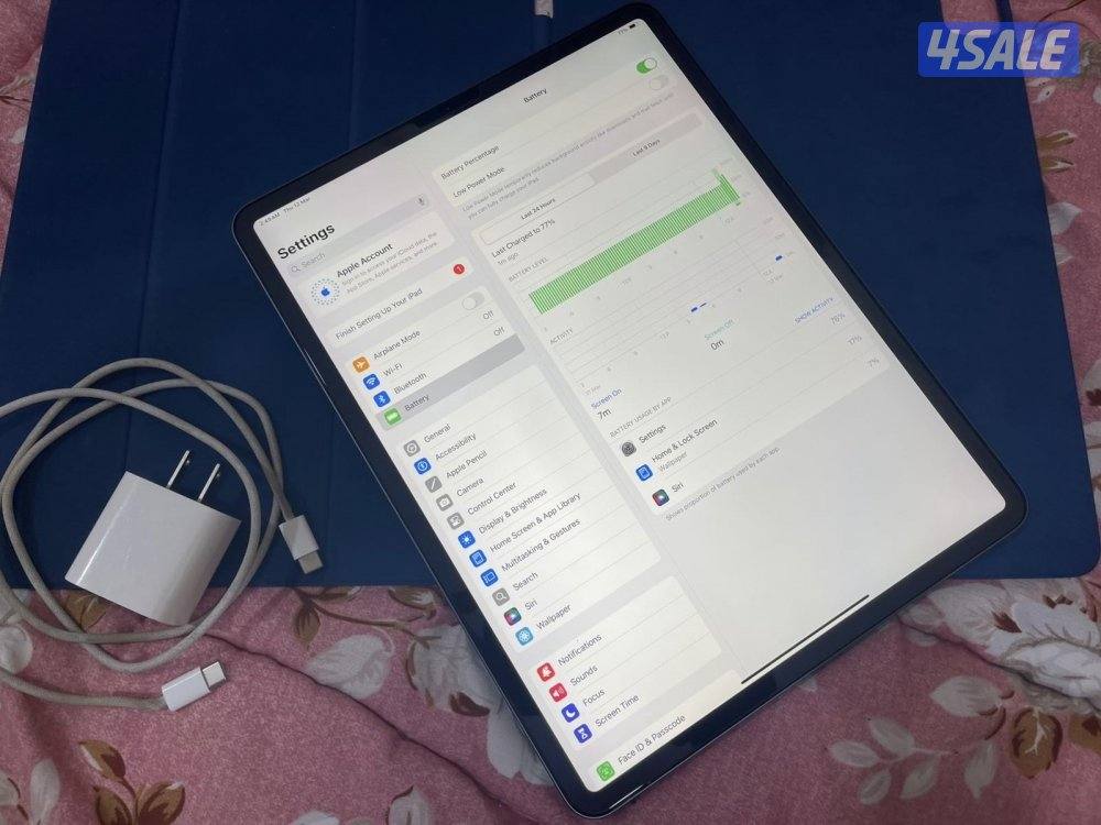 ايباد برو الجيل الرابع 12.9 انش 512 غيغا نظيف حيل مع الكفر والشاحن2