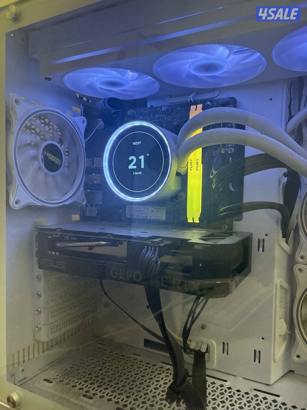 pc 16 ram storge 932 كرت شاشه ٤٠٦٠ مع مبرد مائي nzxt  ومعلومات زياده0