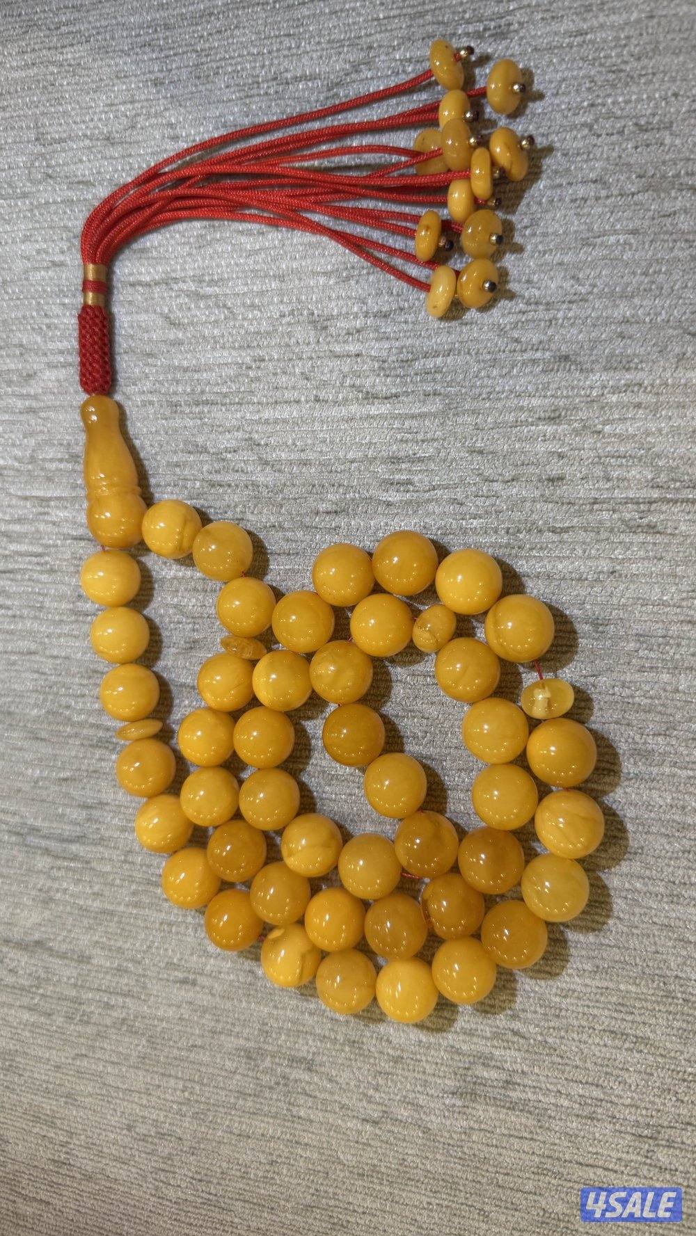 كهرب قديم 80 غرام ، ٤٥ خرزه ، ١٣-١٣.٥ ، الكركوشه تفاسير كهرب1