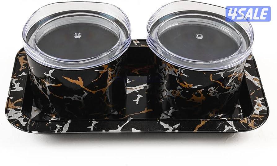 مجموعة حافظات مع صينية تقديم 2 قطعة :
🖤 اللون : أسود أنيق
Set of 2 St3