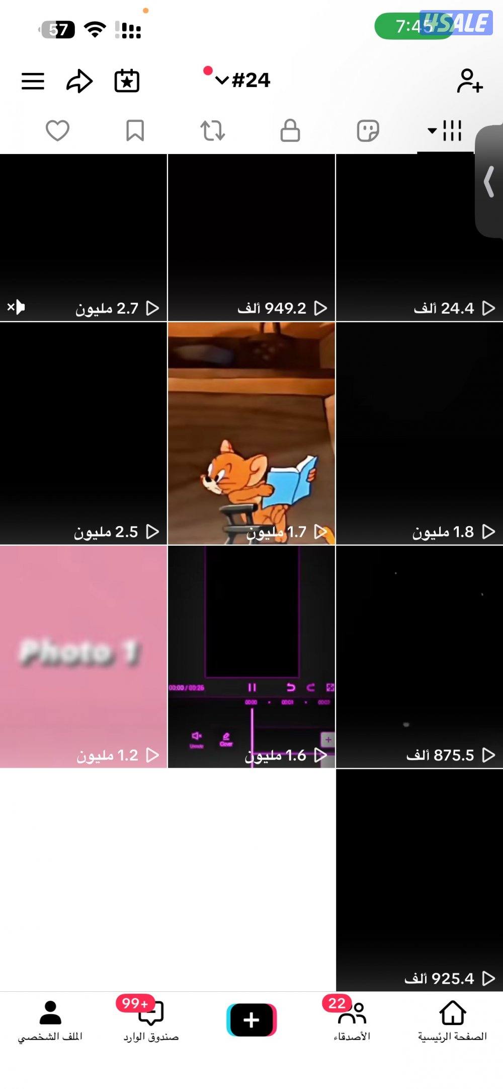 حساب تيك توك فيه 136 الف متابع ومليون لايك على السوم2