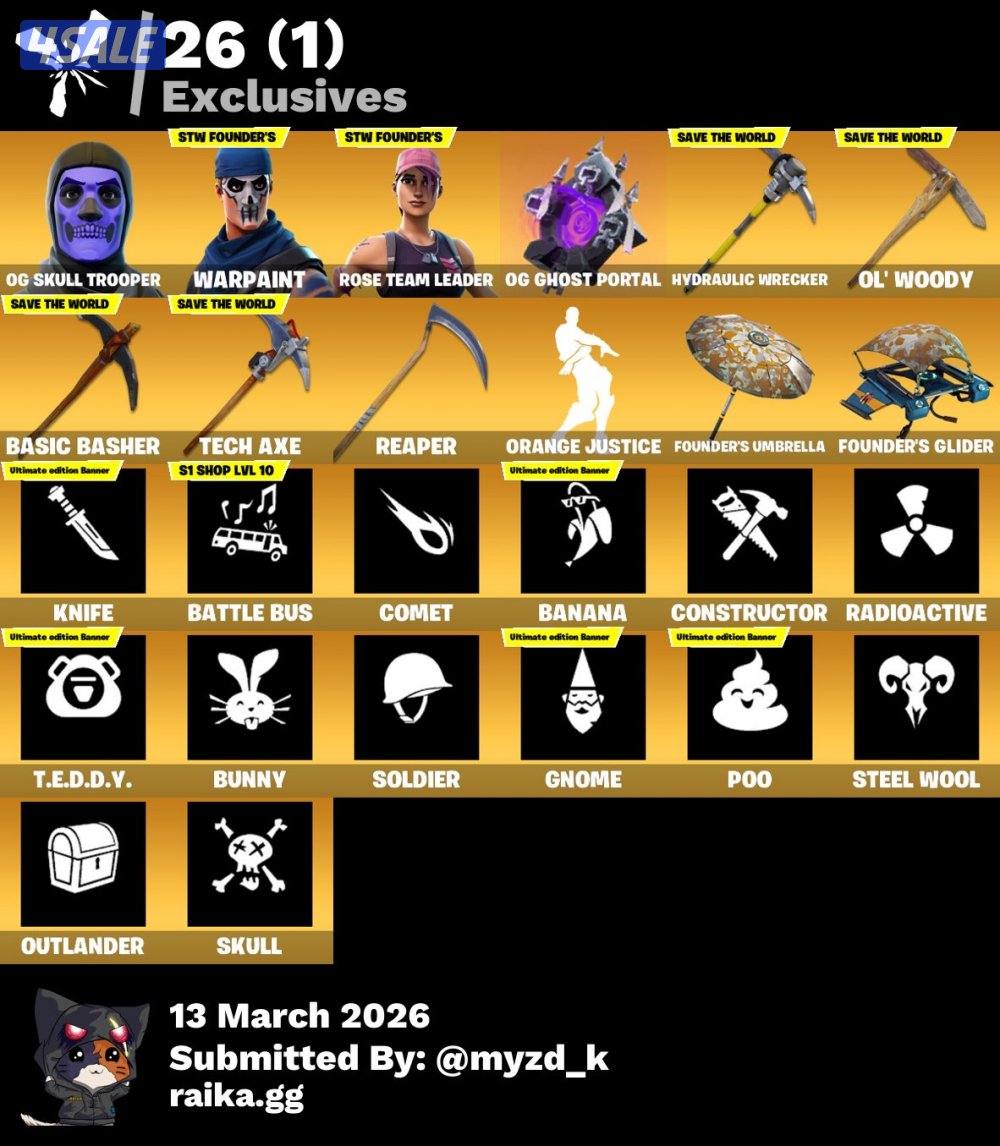 حساب فورت نايت سكلتون نادر 🔥 + طور الزومبي فلوس مجانيه كل يوم3